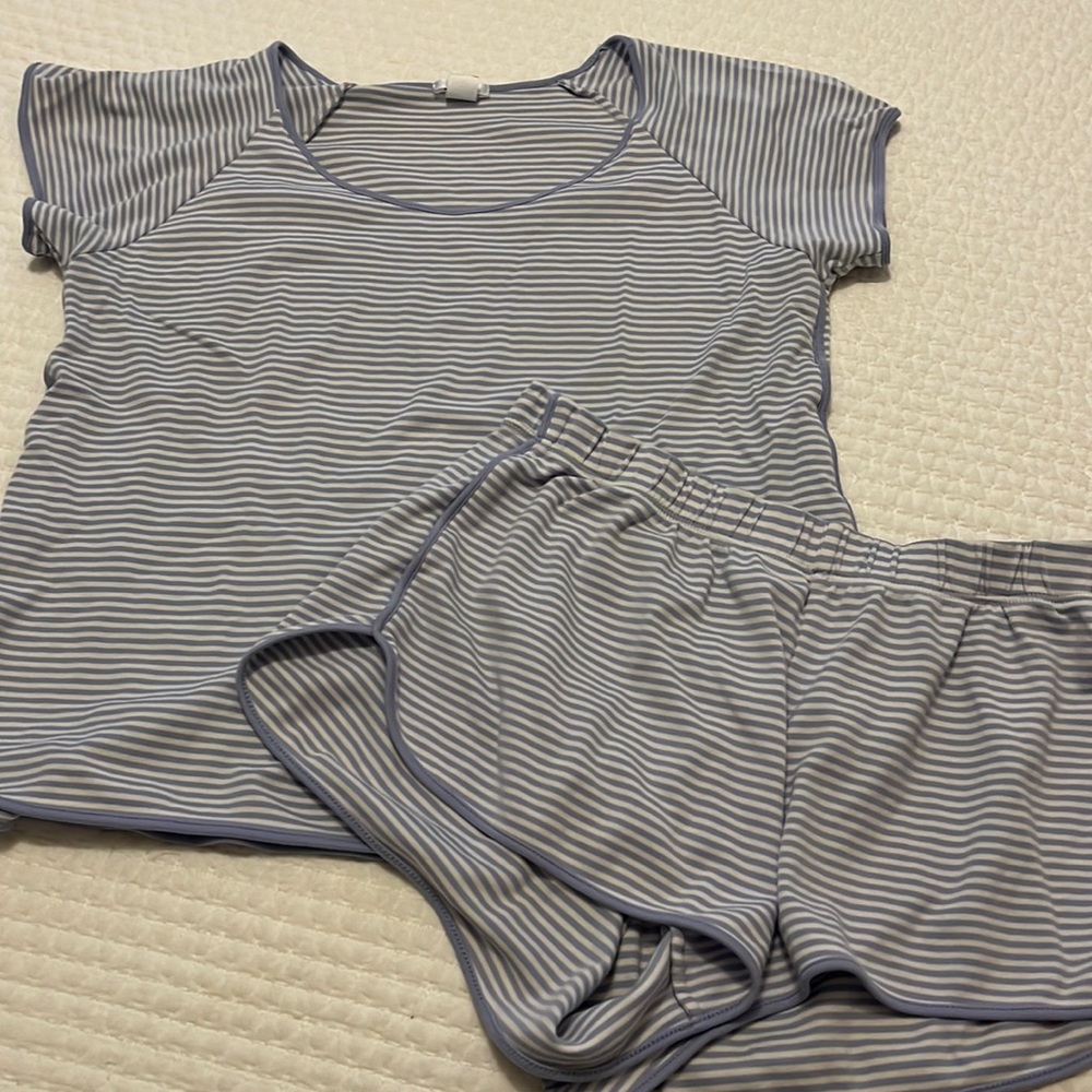 LAKE Pajamas Pima Shorts Set in Hydrangea